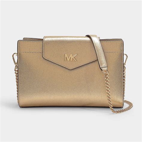 michael kors mirror metallic pale gold crossbody bag|Michael Kors purse crossbody sale.